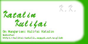 katalin kulifai business card